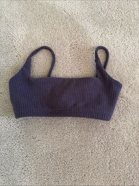 Girls Ribbed Tank Top - gray